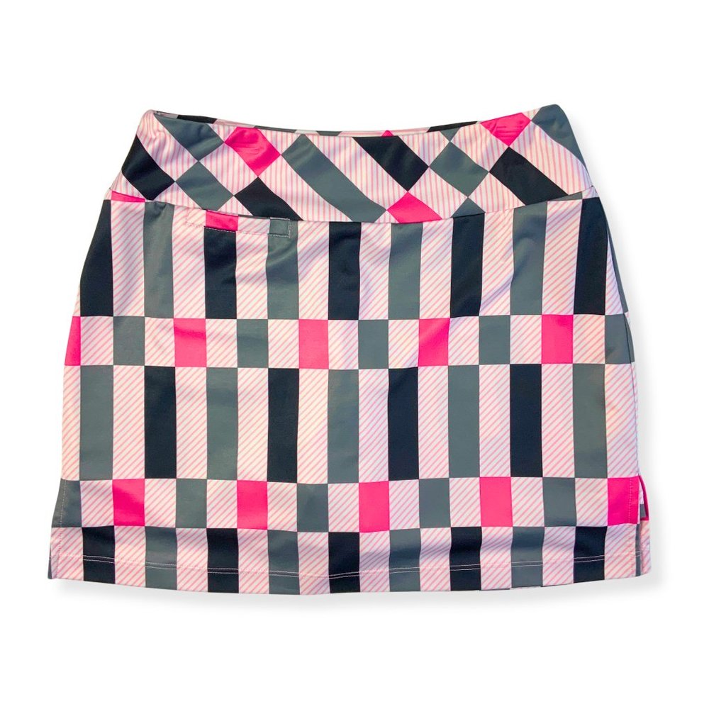 [EUC] Golftini Pink/Grey 16.5" Pull On Tech Skort